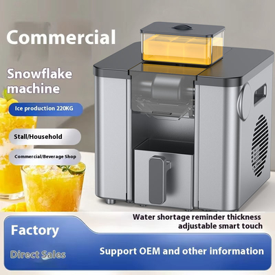 2025 CE Certified High Efficiency Commercial Snow Ice Maker Touch Sensor Auto Defrost 40kg/day Ice Crushers Shavers Household