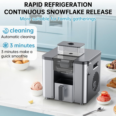 2025 CE Certified High Efficiency Auto Defrost Commercial Snow Ice Maker Machine 40kg/day Touch Sensor Ice Crushers Household