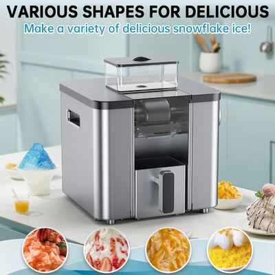 2025 CE Certified High Efficiency Auto Defrost Commercial Snow Ice Maker Machine 40kg/day Touch Sensor Ice Crushers Household