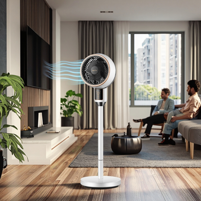Dual-Use Energy Saving Air Circulator Fan Quiet Pedestal Floor Fan Mechanical Control Plastic for Home/Office