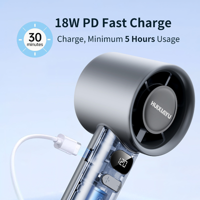 Ultra-Quiet USB Handheld Fan - Portable Mini Air Cooler for Office/Car/Study, Handheld 3-Speed, Battery & USB Powered