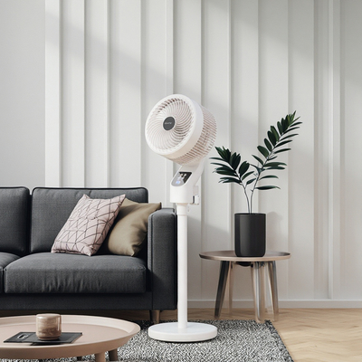 Small Size Smart Electric Air Circulation Fan Convenient for Home Office Hotel Vertical Desktop Floor Design Easy Mechanical Box