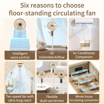Silent Electric Desktop Tower Pedestal Fans Easy Box for Household Office Use Plastic Air Circulation for Outdoor Use