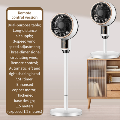 Smart Silent Electric Air Circulation Fan Comfortable Convenience for Home Office Small Size Plastic Vertical Desktop Floor Box