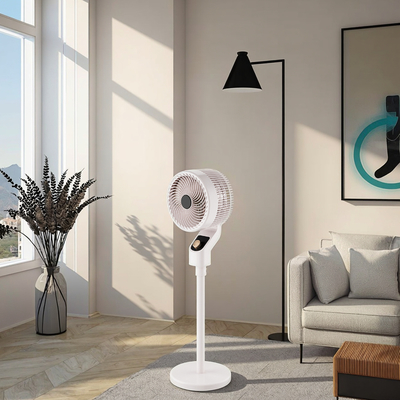 Smart Silent Electric Air Circulation Fan Comfortable Convenience for Home Office Small Size Plastic Vertical Desktop Floor Fan