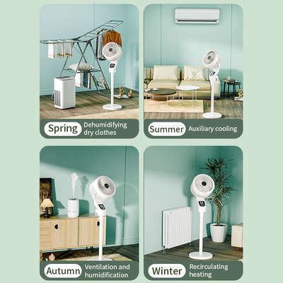 Smart Silent Electric Air Circulation Fan Comfortable Convenient Small Size Vertical Desktop Floor Fan Easy Mechanical Box
