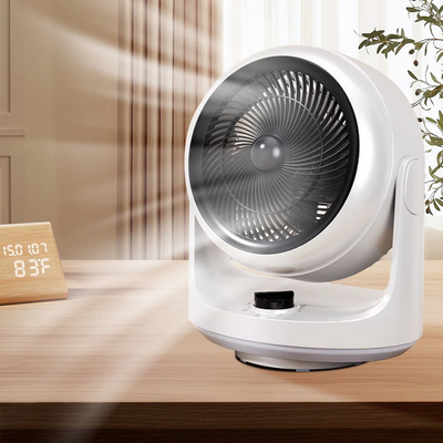 Dual 90° Tilt Swing 5.5m Long-Distance Wide-Angle 3-Speed Oscillating Table Fan Quiet Motor Design for Cars Plastic Outdoor Use