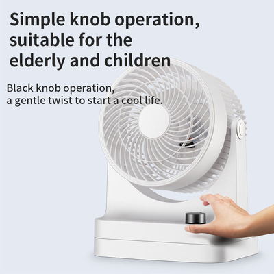 CE/UKCA Certified Smart Air Circulator Table Fan 5.5m Long-Distance 3 Speeds 120° Oscillation Mechanical for Outdoor Office