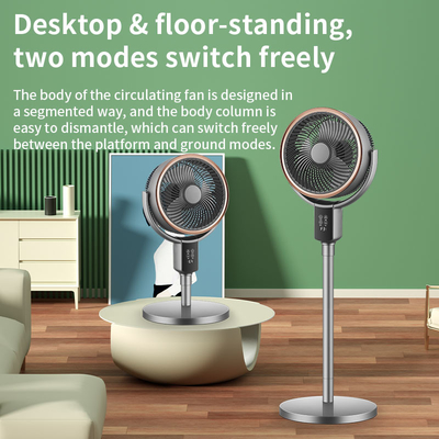 Dual Adjustable Tube Turbo Air Circulator Fan 3-Speed Auto Oscillation Quiet for Desk Floor Use for Outdoor Hotels Household