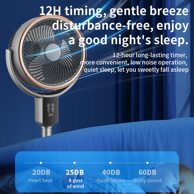 Dual Adjustable Tube Turbo Air Circulator Fan 3-Speed Auto Oscillation Quiet for Desk Floor Use for Outdoor Hotels Household