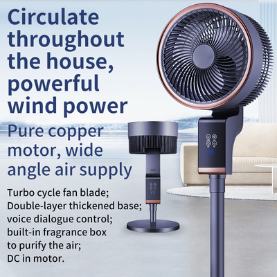 Smart Dual-Height Air Circulator & Aroma Diffuser Fan Energy Saving & Silent for Outdoor Hotel Household Use CE/UKCA Certified