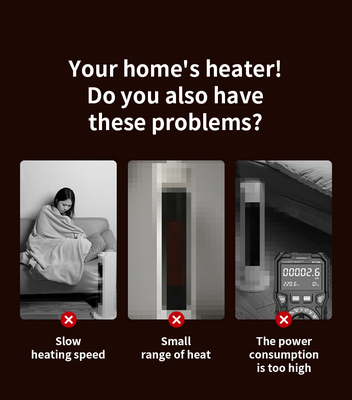 Energy-Saving Graphene Electric Heater PTC Element Fast Indoor Heating Overheat Protection New Style Plastic for Small